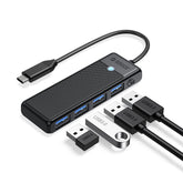 ORICO TYPE-C TO USB HUB 3.0 4 PORTS PAPW4A-C3-015-BK-EP BLACK COLOR
